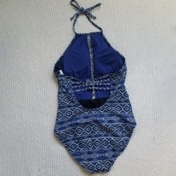 La Blanca High Neck Halter Strappy Back One Piece - Picture 5 of 8